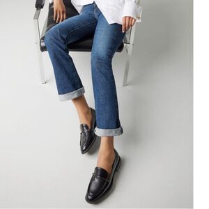 Sarto Eda Bit- Loafers Black Leather size 7